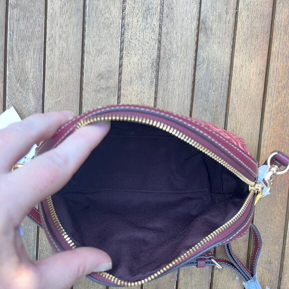 COACH NWT Monogram Madi Crossbody, Sold Out Online, Pink & Maroon - Picture 10 of 10